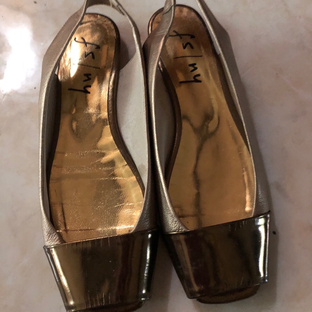 Patent gold and bronze fs/ny shoes last day